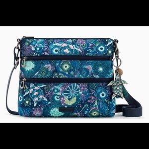 Sakroots Basic Crossbody Eco Twill in Royal Blue Seascape